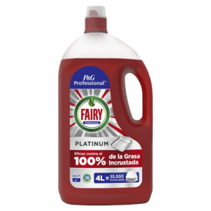 Fairy Platinum 4L Detergente Líquido para el lavado manual de la vajilla. (Unidad y Caja de 2 Uds)