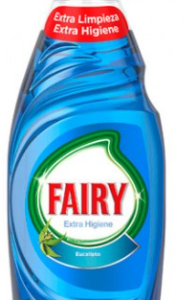 Fairy Extra Higiene Eucalipto Lavavajillas Liquido 650 ml Hasta 24 Horas Sin El Desarrollo De Bacterias