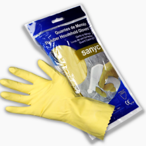 Guantes de goma color Amarillo