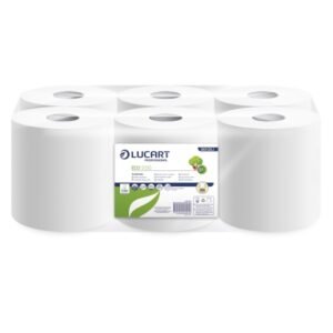 Pack 6 bobinas secamanos HA Lucart Eco S130, 2 Capas, laminado, 496 servicios