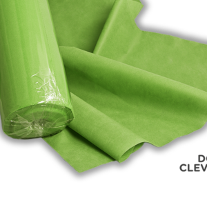 Rollo de mantel 1,20x50 m de color verde pistacho fabricado en polipropileno y celulosa. 1 rollo
