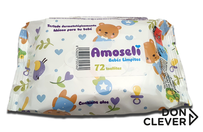 Toallitas Húmedas Infantiles sin tapa 72 Uds. 12 Paquetes 45 grs - Imagen 3