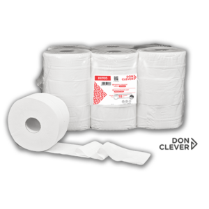 Rollo de papel higiénico industrial pasta "GOFRADO"; 350 gr. Pack de 18 uds. "DON CLEVER"