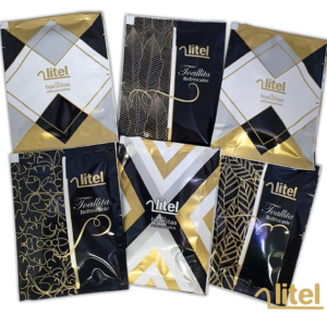 Sobre Toallita perfumada SPUNLACE. Estuche 500 uds; "LITEL"