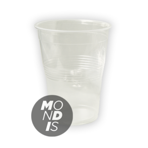 Vaso 1000 cc/ Litrona transparente reutilizable. 500 Uds. Caja de 20 paquetes de 25 Uds. "MONDIS"
