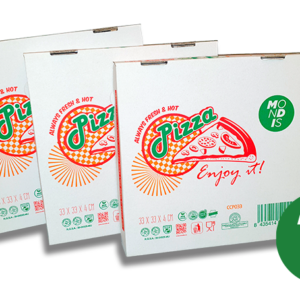 Caja Pizza Estandar 33X33X4cm. 100 Uds. "MONDIS"