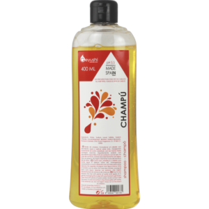 GEYUSHI. Botella 400 ml CHAMPÚ HACHE para hoteles formato ahorro. (Caja de 50 Unidades)