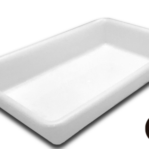 Cubeta rectangular blanca de 7 Litros. Paquete de 12 Uds "MONDIS"