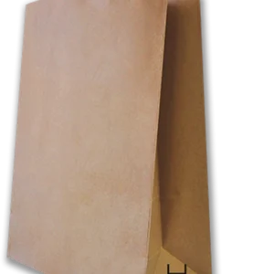 Bolsa de papel kraft con asas personalizada a 1 color. 30+16x34 cm. Pedido mínimo 40 cajas