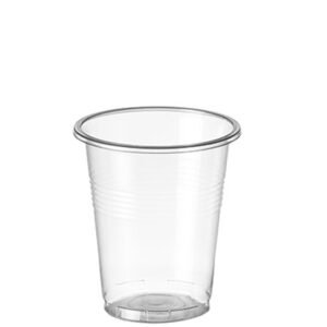 Vaso PP. 200ml. Transparente Reutilizabe. Caja de 3.000 uds en bolsas de 100 uds.