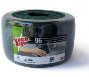 3M™ Scotch-Brite™ 96 Rollo Fibra verde limpieza general precortado 134 mm x 6 m