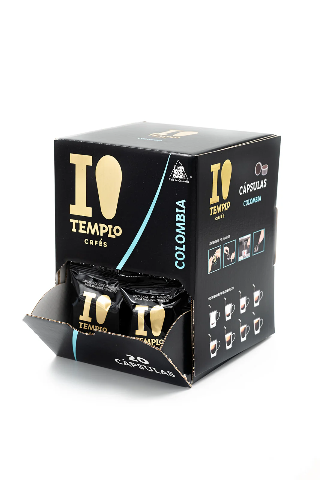 ¡SÚPER OFERTA! 8 Cajas de 20 Uds de Cafés Orígenes (Colombia, Brasil, Etiopía e India) + Máquina Café CANDI - Imagen 3