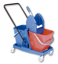 Carro Doble 2 Cubos 25 litros + Prensa Stilo + Manillar