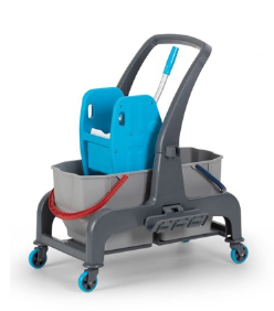 Carro R-EVOLUTION Doble 2 cubos de 25 L con prensa y manillar