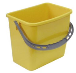Cubeta 6 litros cuadrada. Amarillo