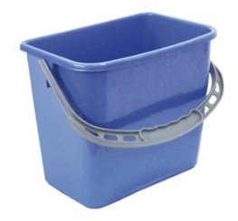 Cubeta 6 litros cuadrada. Azul,