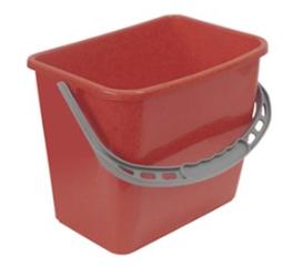 Cubeta 6 litros cuadrada. Rojo