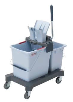 VILEDA. Kit Doble UltraSpeed Pro. Versión doble cubo para fregado rápido y profesional. 59x38cm