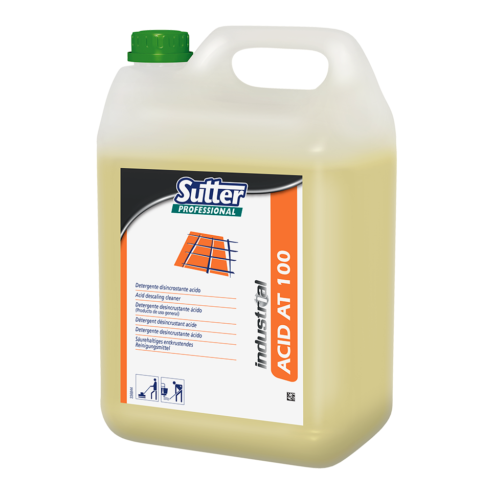 SUTTER. ACID AT 100 Detergente desincrustante ácido. 5L