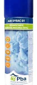 AIR DYBAC DT-300. Aerosol de descarga total desinfectante bactericida, fungicida y viricida, 300 ml. Caja 8 Uds
