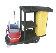 Carro Black Completo con Tapa de 3 bandejas, prensa Stilo y saco de lona con cremallera 58x130x100cm