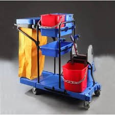 Carros de limpieza y cubos de limpieza