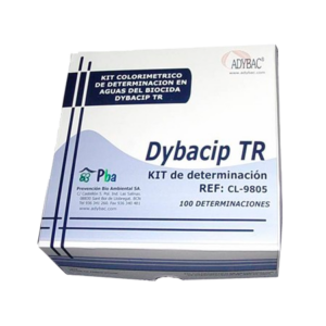 Kit Colorimétrico determinación del biocida DYBACIP TR en aguas tratadas. Caja de 100 muestras