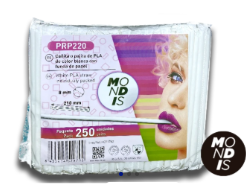 Pajita PLA enfundada 21 cm blanca. Caja de 10 paquetes de 250 uds.