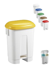 Contenedor AMICO 30 litros con tapa y pedal con divisor de 3 espacios de (15L+2x7,5L)