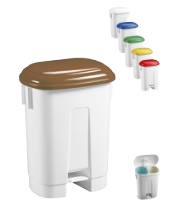 Contenedor AMICO 60 Litros (2x30L) Tapa Pedal y Divisor 2 espacios - Imagen 3