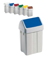 Cubo Papelera Rectangular PISCIS 25 y 50 Litros. con Tapa Basculante - Imagen 5
