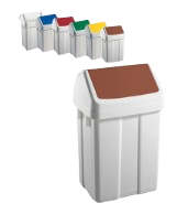 Cubo Papelera Rectangular PISCIS 25 y 50 Litros. con Tapa Basculante - Imagen 2