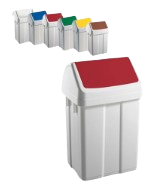 Cubo Papelera Rectangular PISCIS 25 y 50 Litros. con Tapa Basculante - Imagen 3