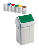 Cubo Papelera Rectangular PISCIS 25 y 50 Litros. con Tapa Basculante - Imagen 4
