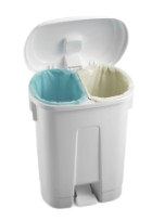 Divisor para aro sujetabolsa para contenedores Amico. Para dividir en 2 espacios.