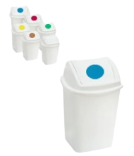 Papelera Rectangular LIBRA 25 Litros. con Tapa Basculante.