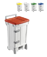 Contenedor PEGASUS DELUXE I. A. 100 Litros con Tapa y Pedal - Rojo