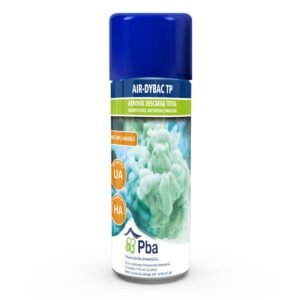 AIR DYBAC DT-100. Aerosol de descarga total para la desinfección del ambiente y de las superficies en sistemas de transporte público o sanitario bactericida, fungicida y viricida, 100 ml. Caja 12 Uds