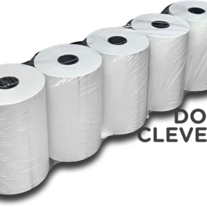 Rollo papel térmico 55 mm sin bisfenol-a( bpa). 80 mm de ancho, 55 mm. de diámetro y 80 metros. Caja de 20 Paquetes x 5 Rollos