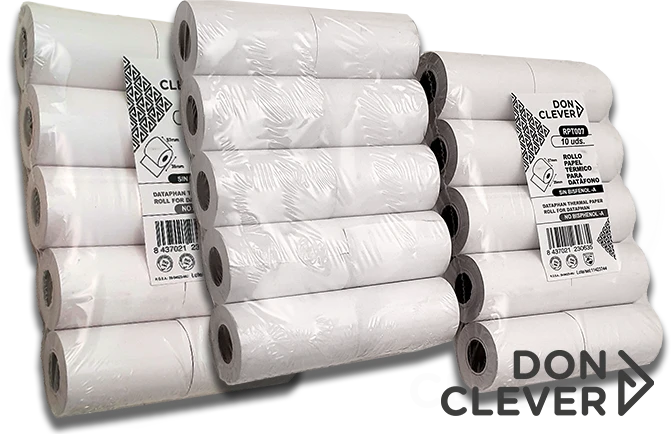 Rollo papel térmico datáfono 35 mm sin bisfenol-a (bpa). Caja de 22 Paquetes x 10 Rollos
